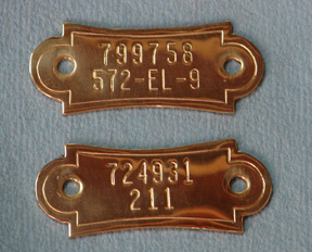 National Cash Register Red Brass top sign mounting screws 